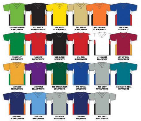 Athletic Knit One Button Pro Placket Softball Jersey with Side Inserts (SB1763)